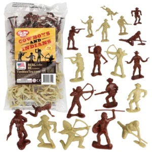 Tim Mee Cowboys & Indians 40pc Tan & Rust