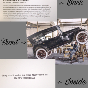 Studebaker Mechanic Card