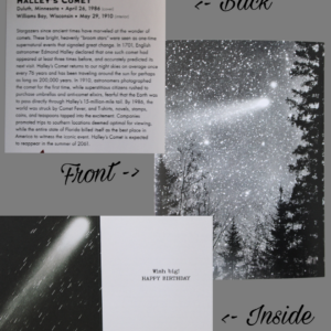 Halley's Comet Card